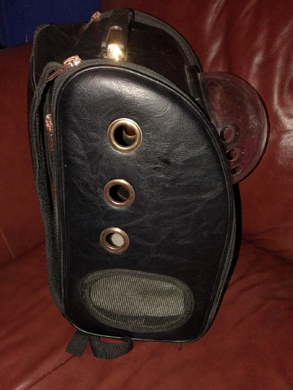 Black Portable Pet Carrier Backpack with Bubble Window